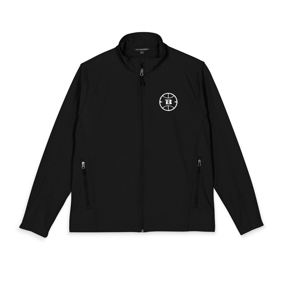 Logo Collection Soft Shell Jacket | Embroidered All White