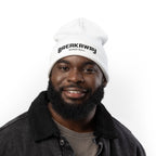 Breakaway Basketball White Knit Beanie | Embroidered