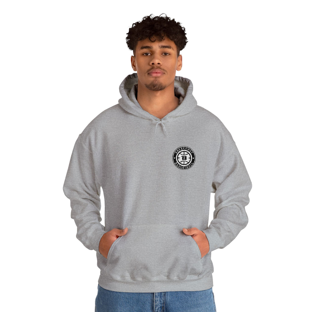 Breakaway Basketball Embroidered Hoodie | Port & Co.