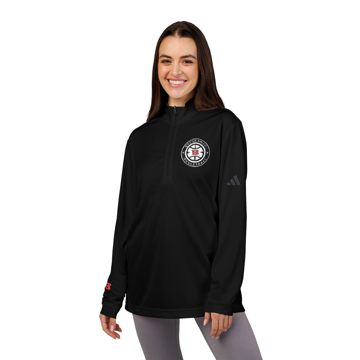 Breakaway Basketball Adidas Quarter-Zip Pullover | Embroidered