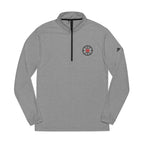 Logo Collection Adidas Quarter-Zip Pullover | Embroidered Red B