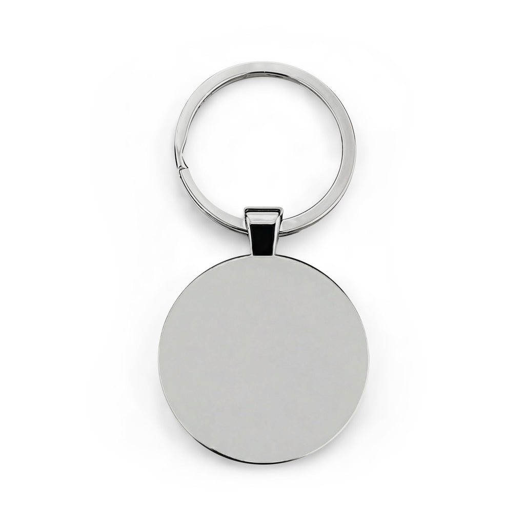 Logo Collection Black & White Stainless Steel Keychain | Short