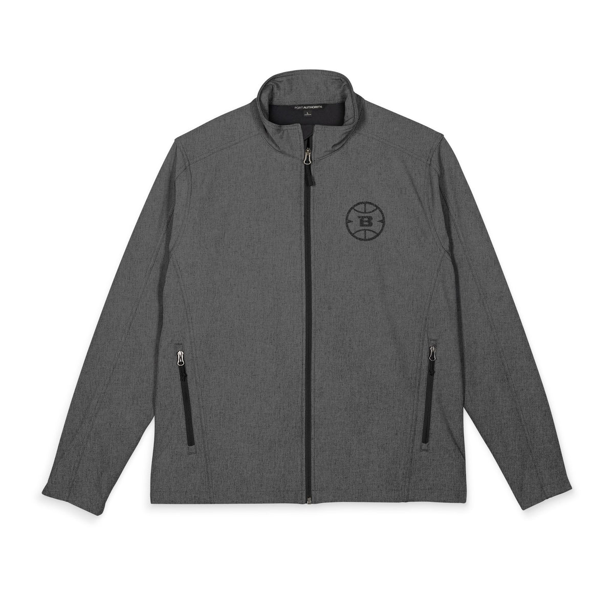 Logo Collection Soft Shell Jacket | Embroidered All Black