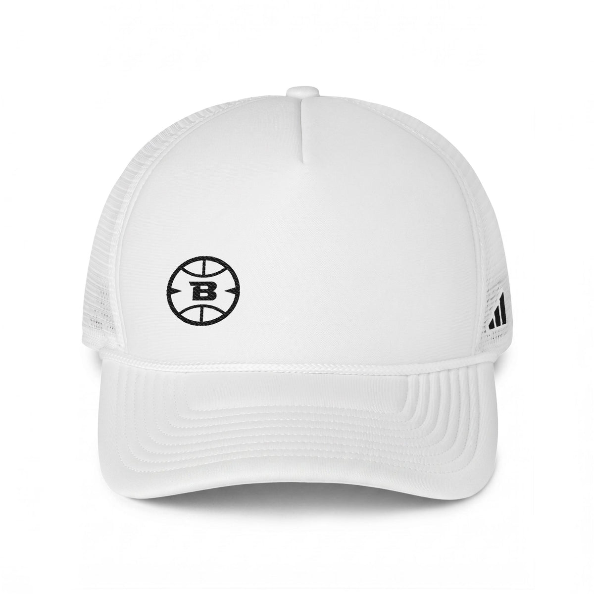 Logo Collection Adidas White Trucker Cap | Embroidered