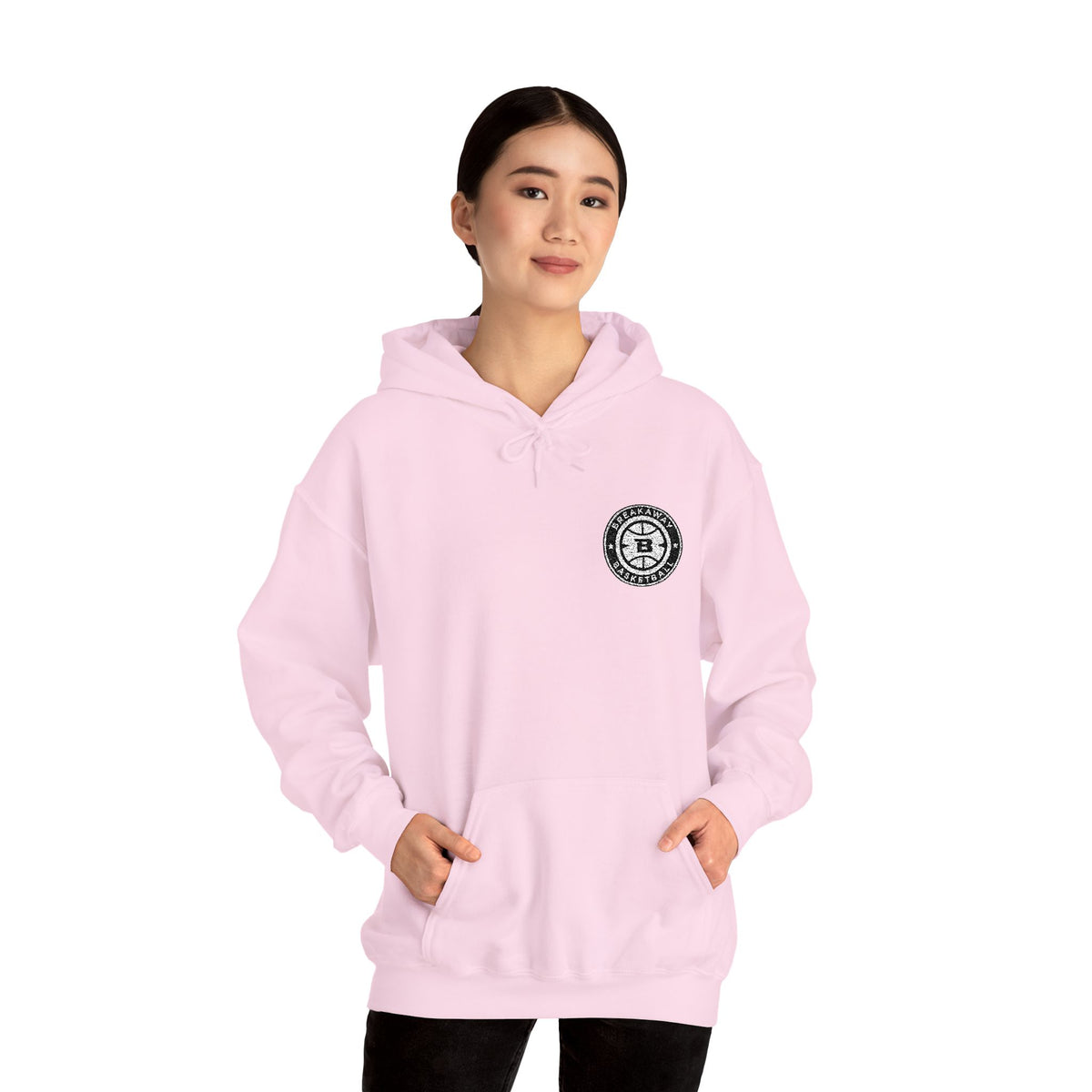Breakaway Basketball Embroidered Hoodie | Port & Co.