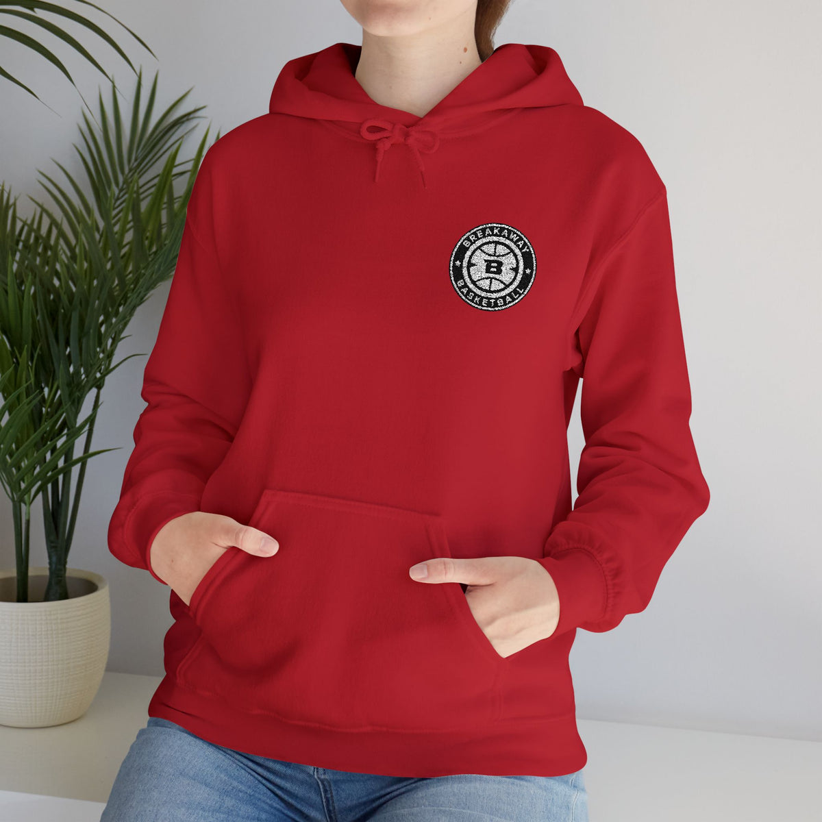 Breakaway Basketball Embroidered Hoodie | Port & Co.