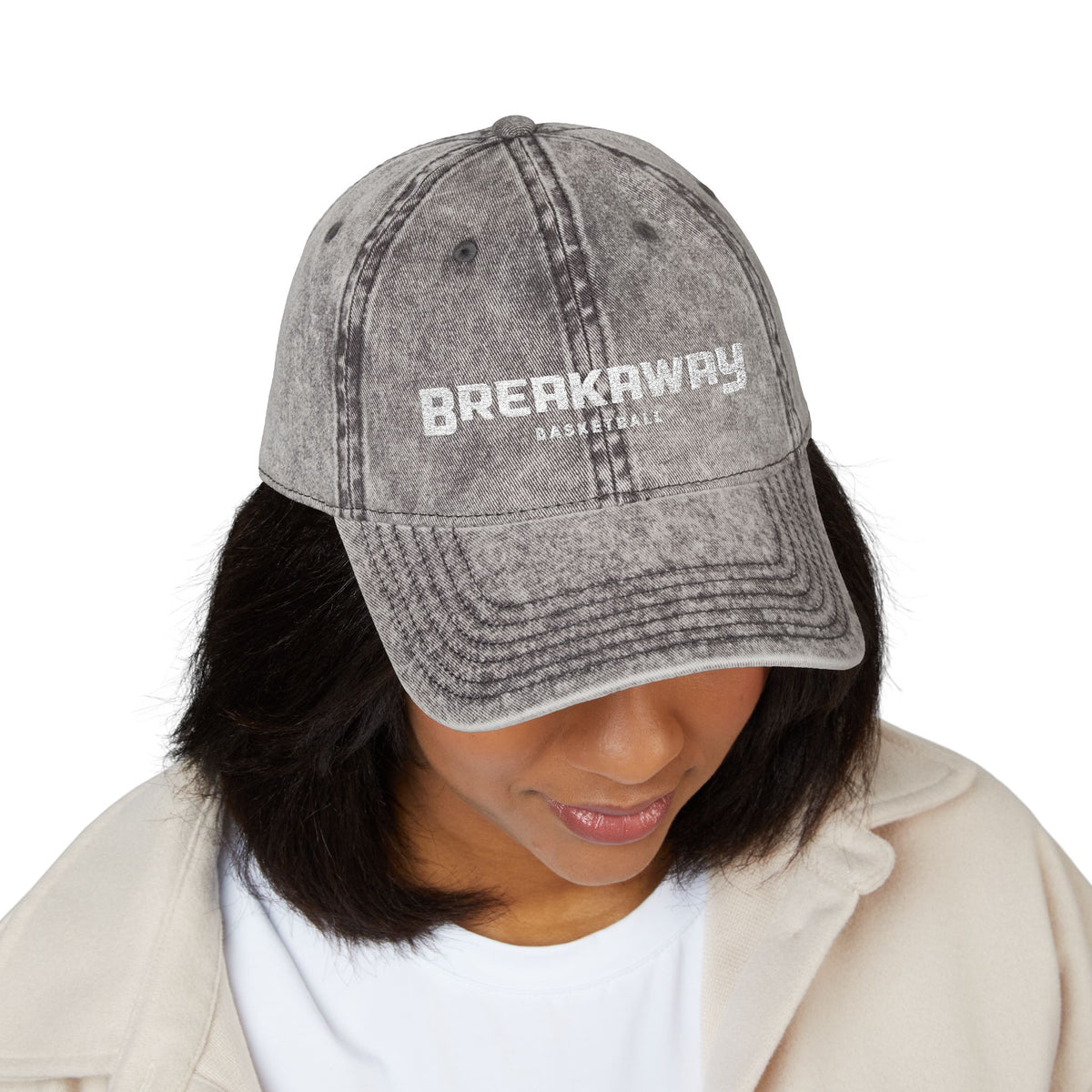 Breakaway Basketball Vintage Fade Baseball Hat | Embroidered