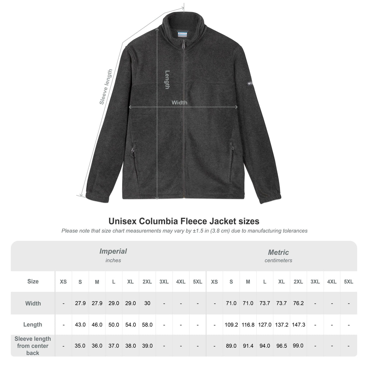 Breakaway Basketball Columbia Fleece Jacket | Embroidered, Double-sided