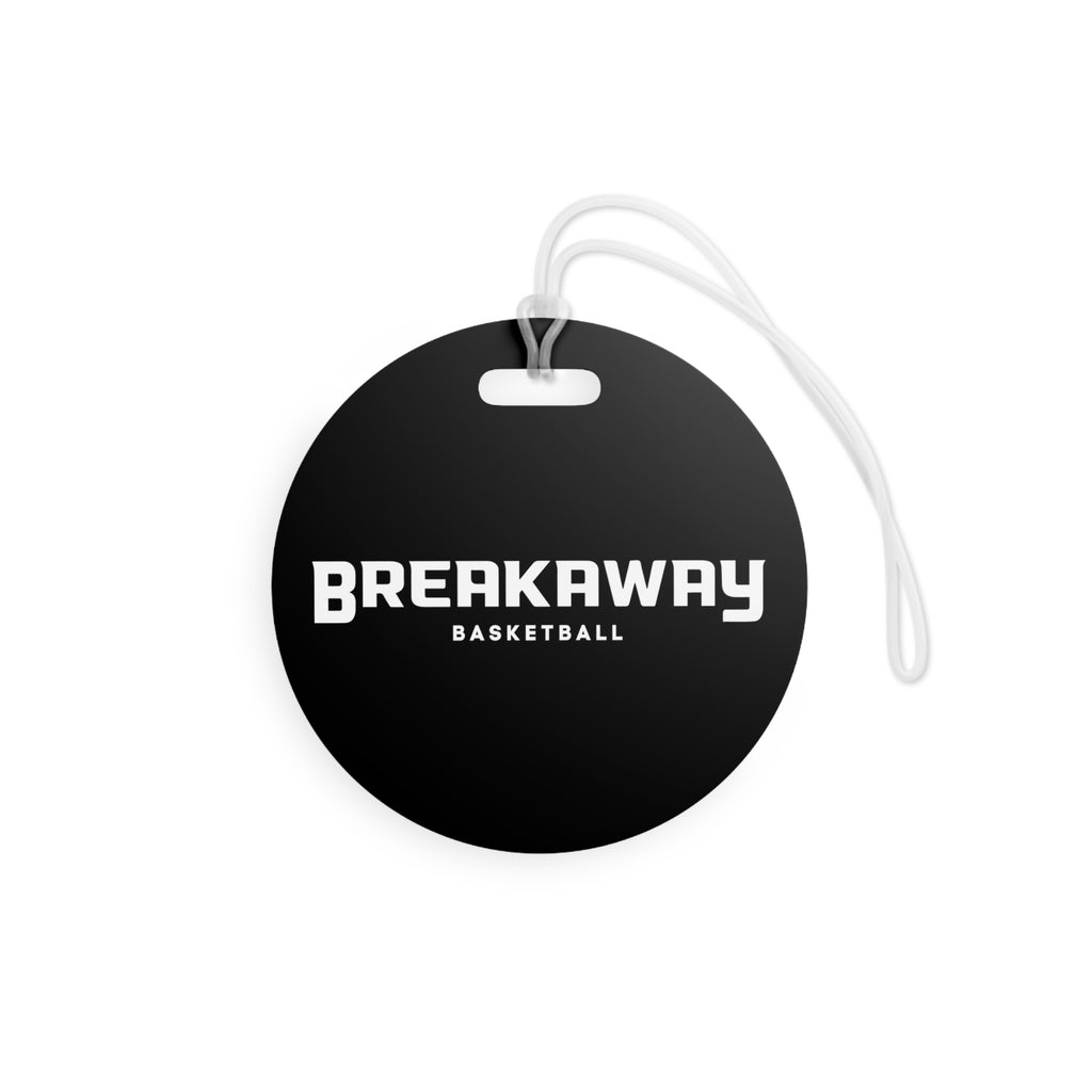Breakaway Basketball Black Luggage Tag | Double-sided
