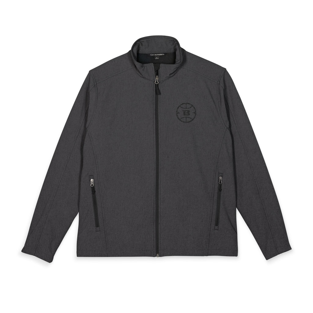 Logo Collection Soft Shell Jacket | Embroidered All Black