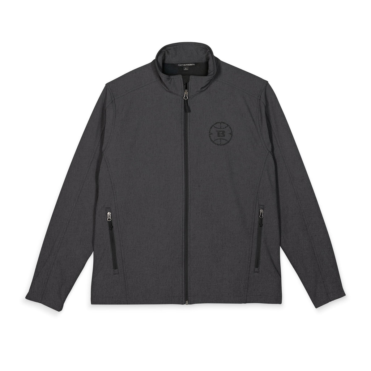 Logo Collection Soft Shell Jacket | Embroidered All Black
