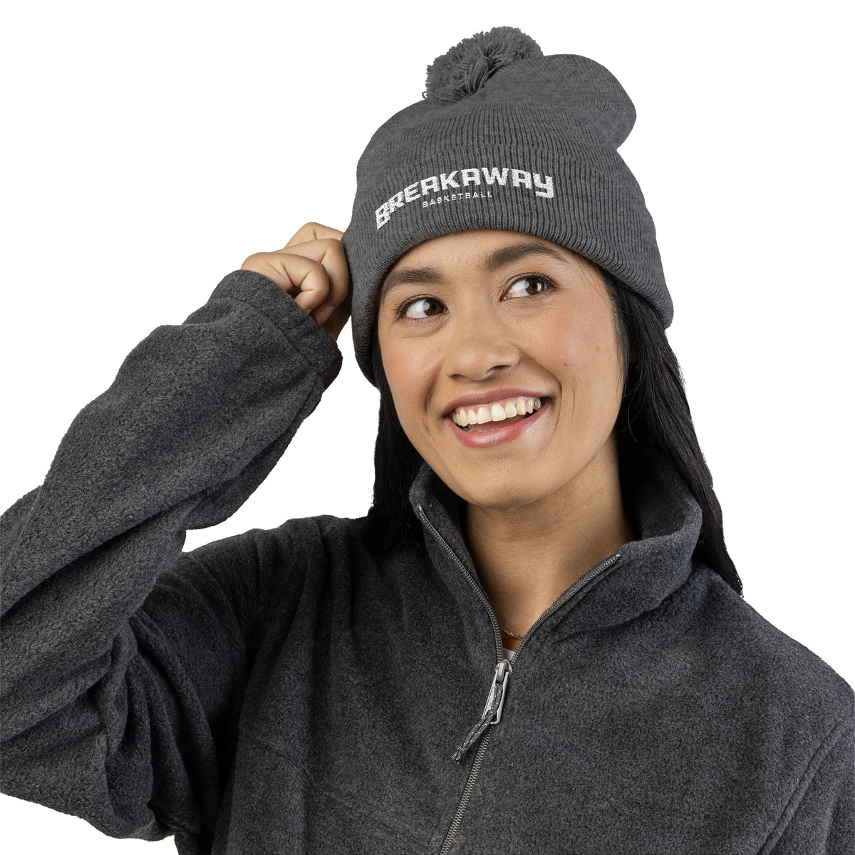 Breakaway Basketball Pom-pom Beanie | Embroidered