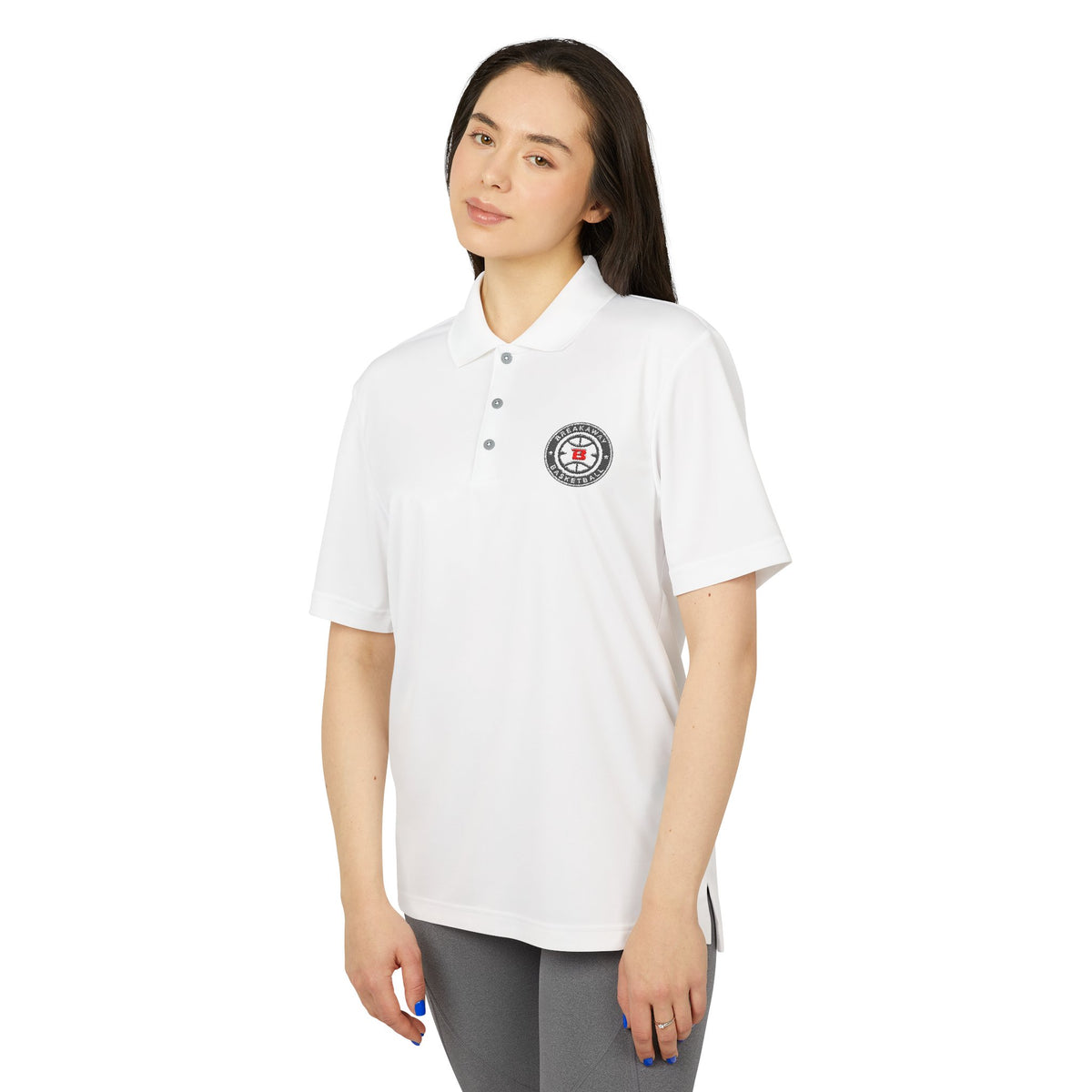 Breakaway Basketball Adidas Polo | Embroidered