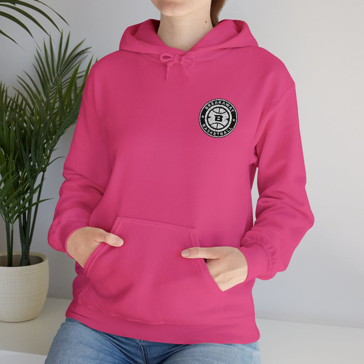 Breakaway Basketball Embroidered Hoodie | Port & Co.