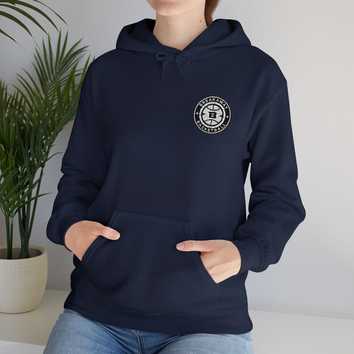 Breakaway Basketball Embroidered Hoodie | Port & Co.
