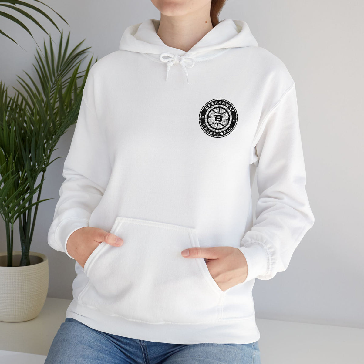Breakaway Basketball Embroidered Hoodie | Port & Co.
