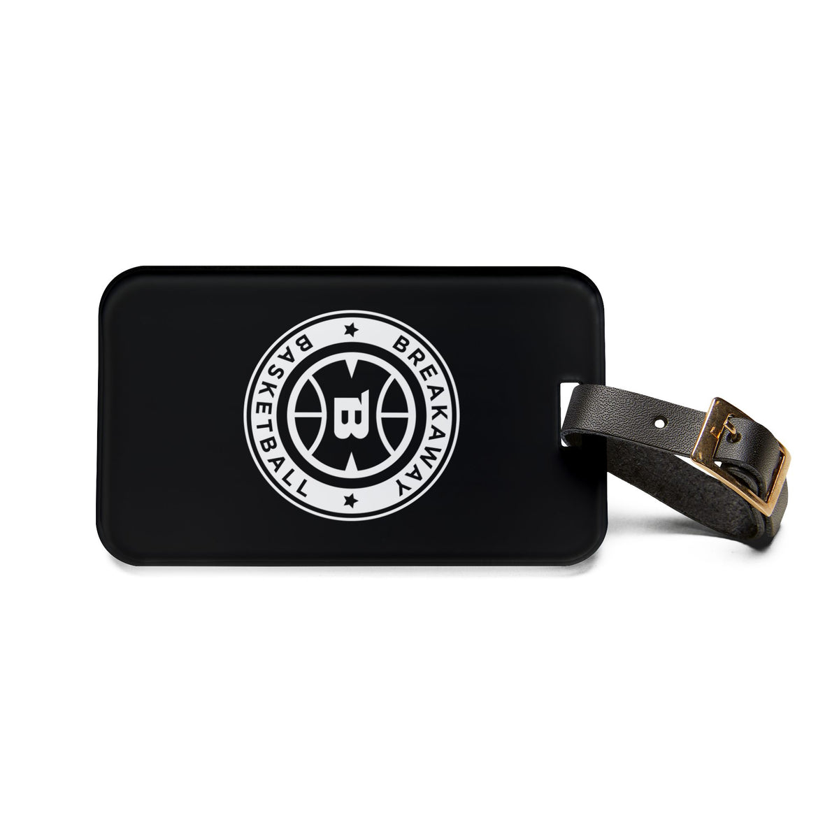 Breakaway Basketball Leather Luggage Tag