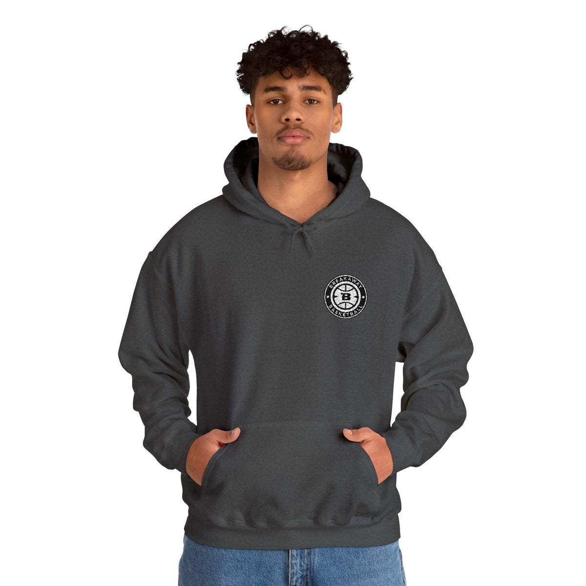 Breakaway Basketball Embroidered Hoodie | Port & Co.