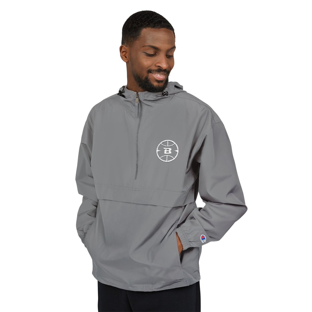 Logo Collection Champion Windbreaker Jacket | Embroidered