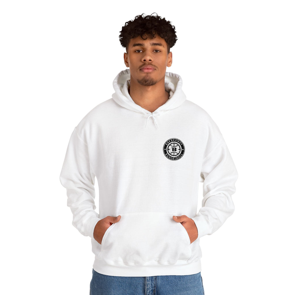 Breakaway Basketball Embroidered Hoodie | Port & Co.
