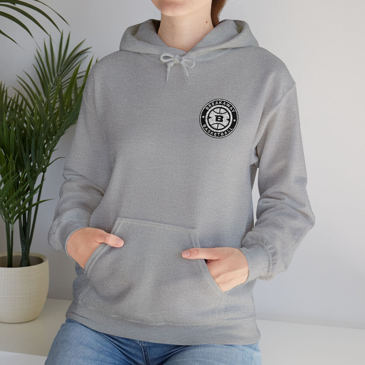 Breakaway Basketball Embroidered Hoodie | Port & Co.