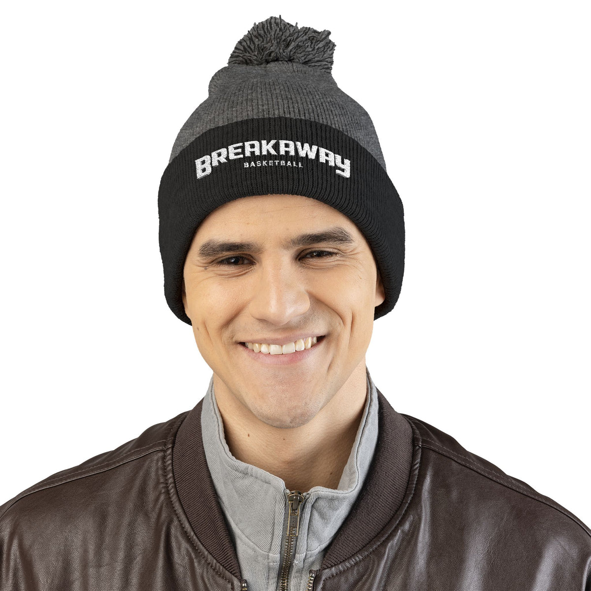 Breakaway Basketball Pom-pom Beanie | Embroidered