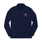 Logo Collection Adidas Quarter-Zip Pullover | Embroidered Red