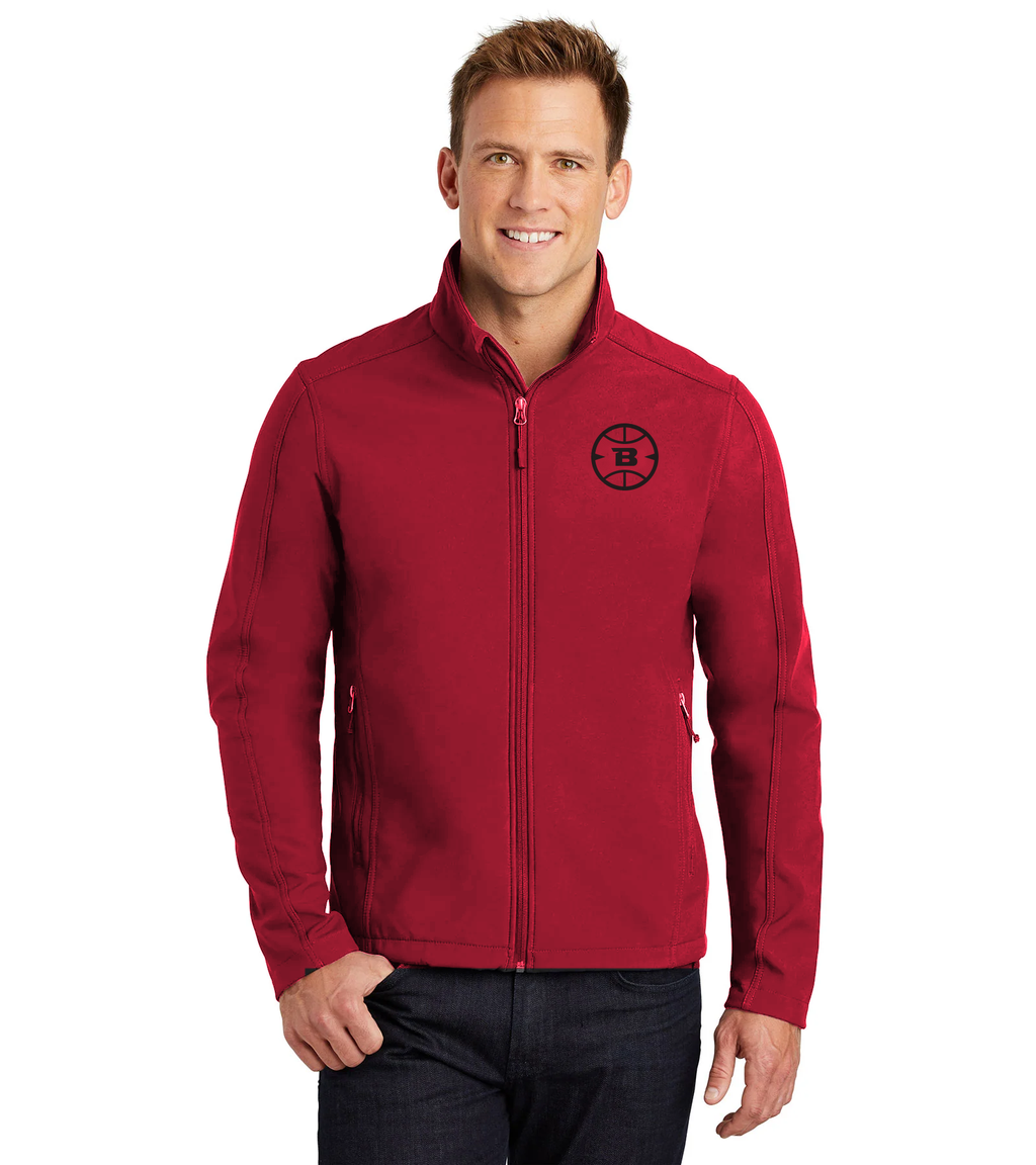 Logo Collection Soft Shell Jacket | Embroidered All Black