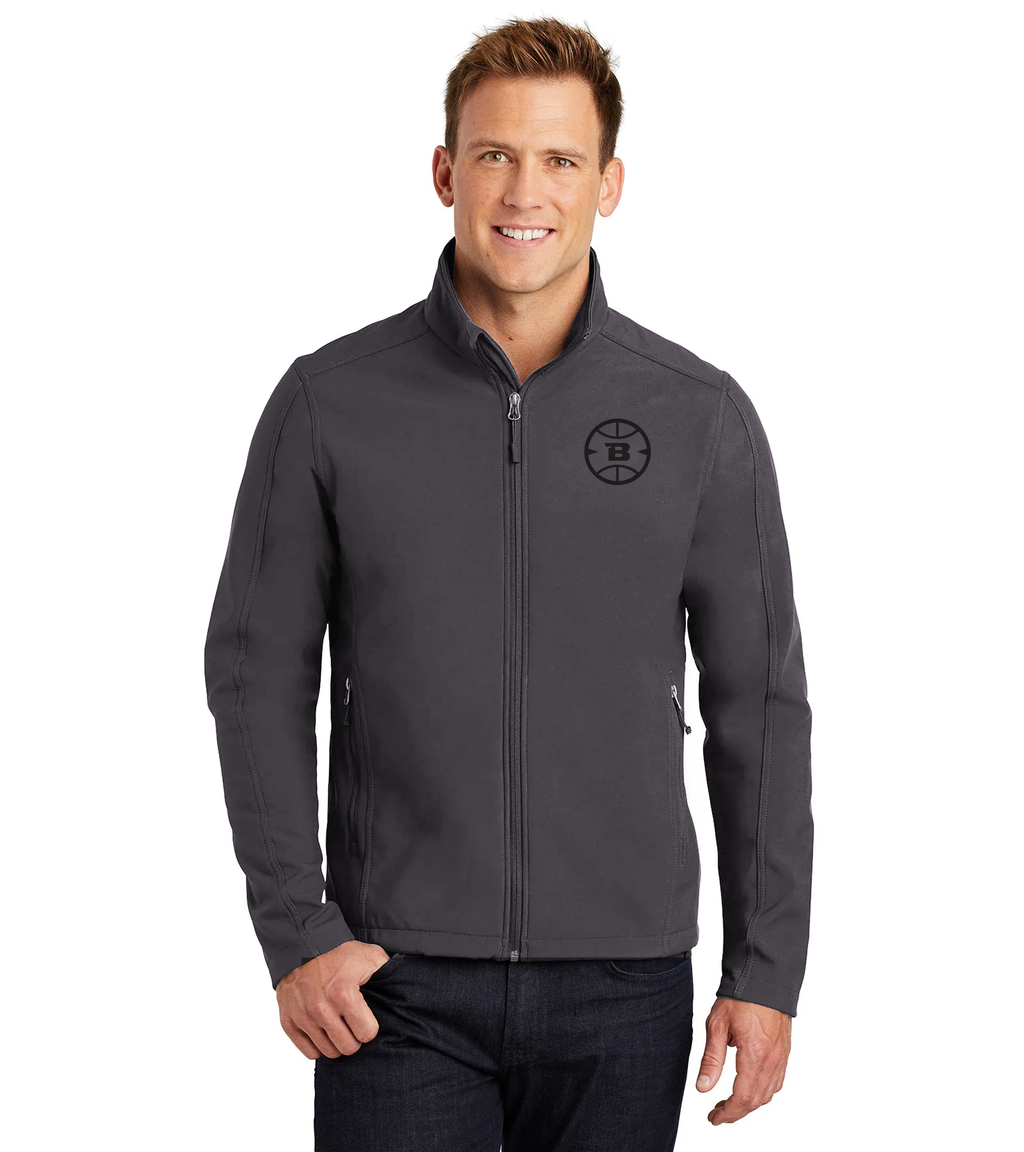 Logo Collection Soft Shell Jacket | Embroidered All Black
