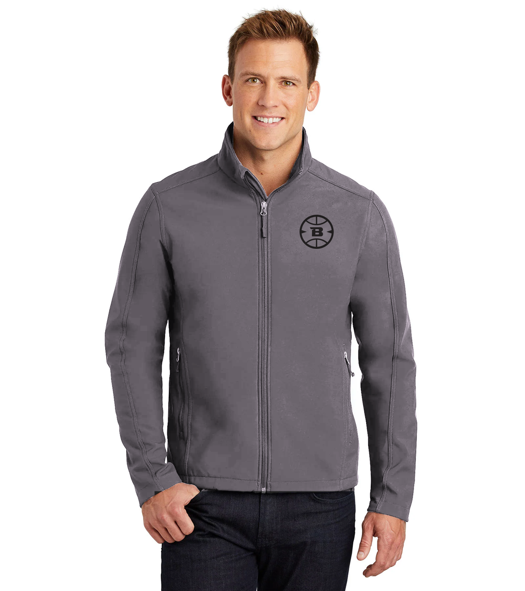 Logo Collection Soft Shell Jacket | Embroidered All Black
