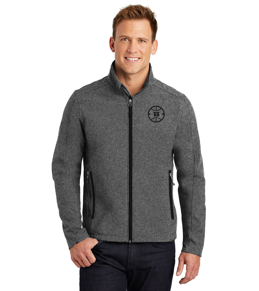 Logo Collection Soft Shell Jacket | Embroidered All Black