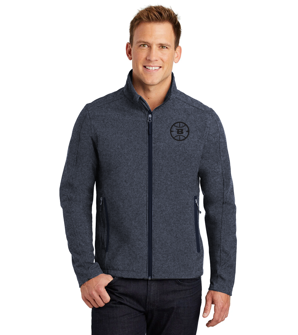 Logo Collection Soft Shell Jacket | Embroidered All Black