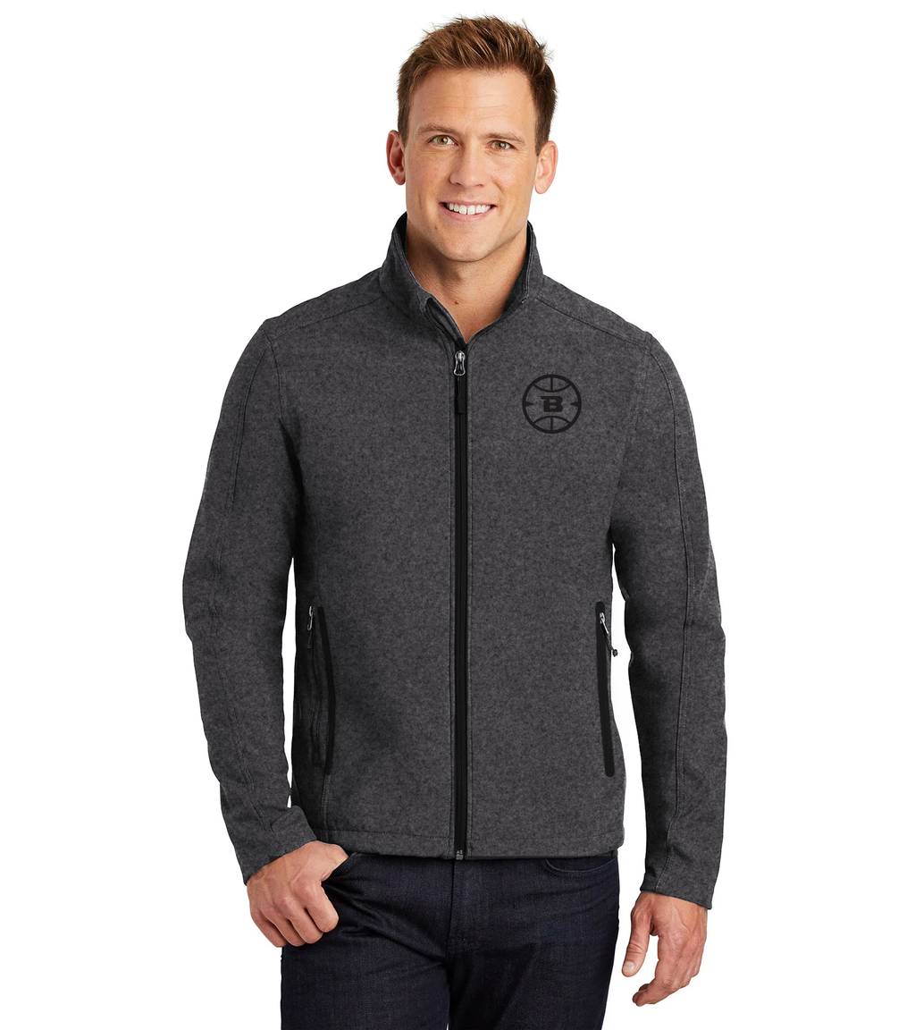 Logo Collection Soft Shell Jacket | Embroidered All Black