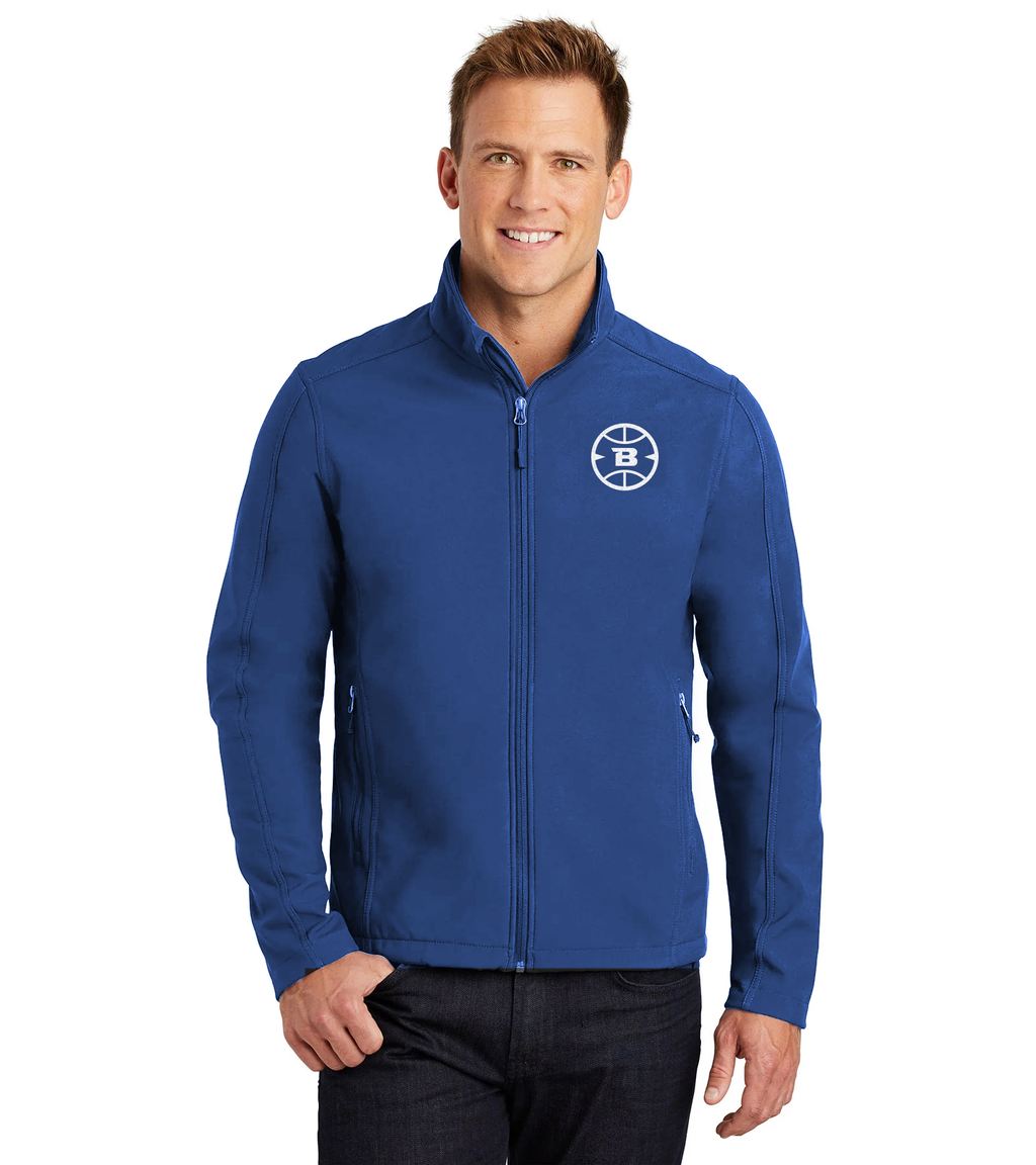 Logo Collection Soft Shell Jacket | Embroidered All White