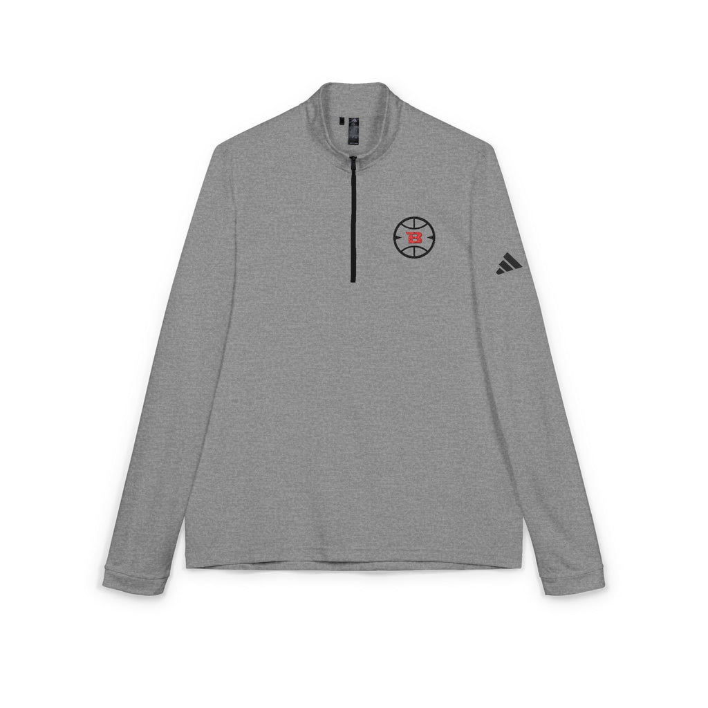 Logo Collection Adidas Quarter-Zip Pullover | Embroidered Red B