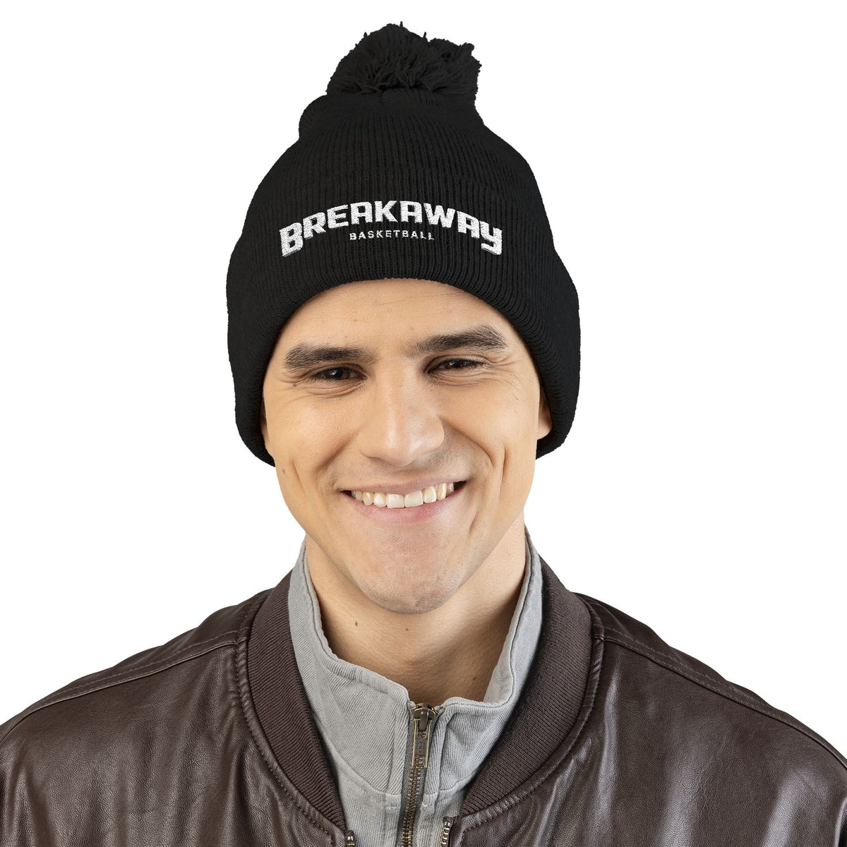 Breakaway Basketball Pom-pom Beanie | Embroidered