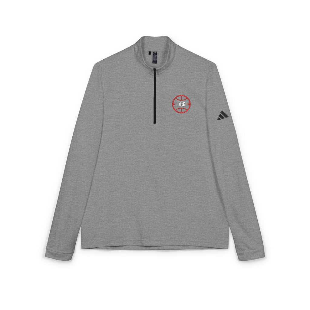 Logo Collection Adidas Quarter-Zip Pullover | Embroidered Red