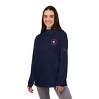 Logo Collection Adidas Quarter-Zip Pullover | Embroidered Red