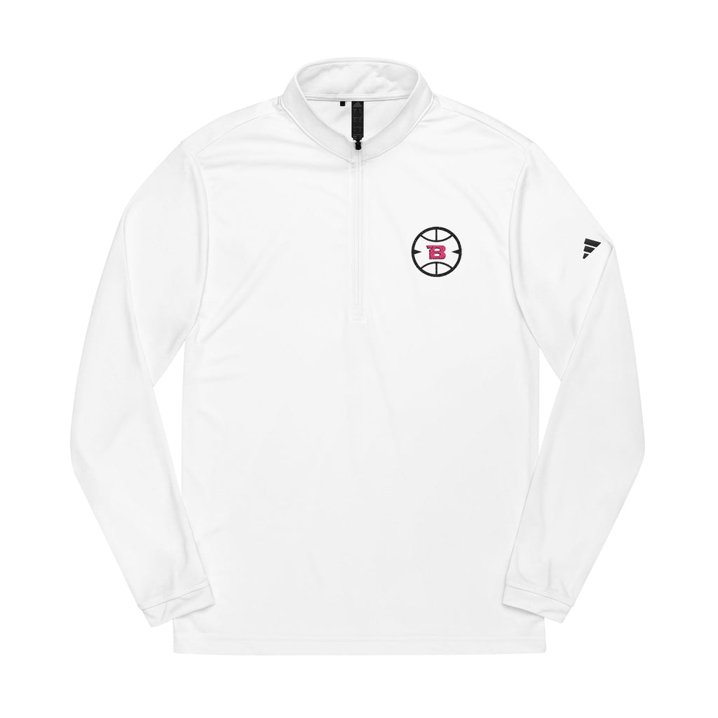 Logo Collection Adidas Quarter-Zip Pullover | Embroidered Pink B