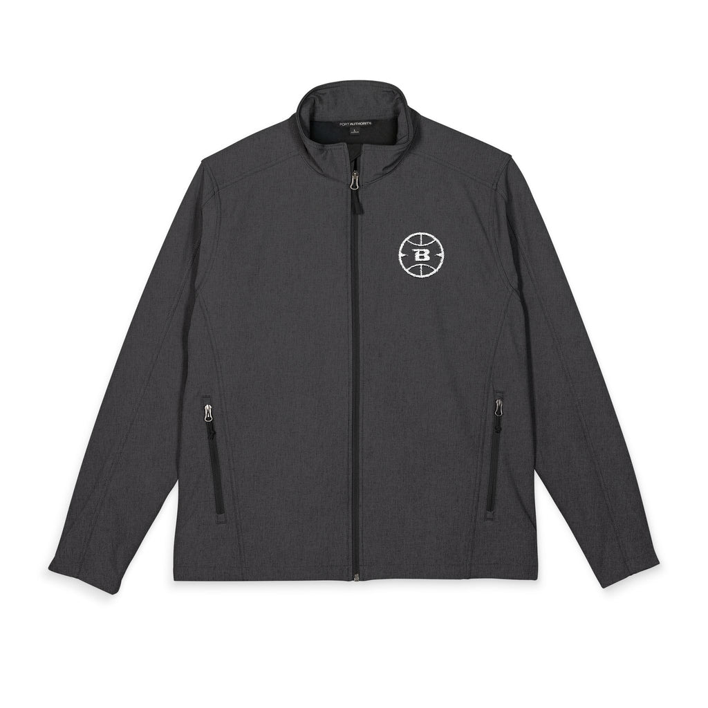 Logo Collection Soft Shell Jacket | Embroidered All White