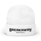 Breakaway Basketball White Knit Beanie | Embroidered