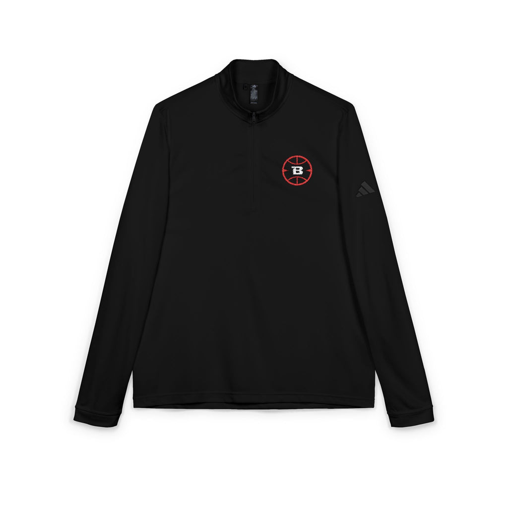 Logo Collection Adidas Quarter-Zip Pullover | Embroidered Red