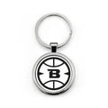 Logo Collection Black & White Stainless Steel Keychain | Short