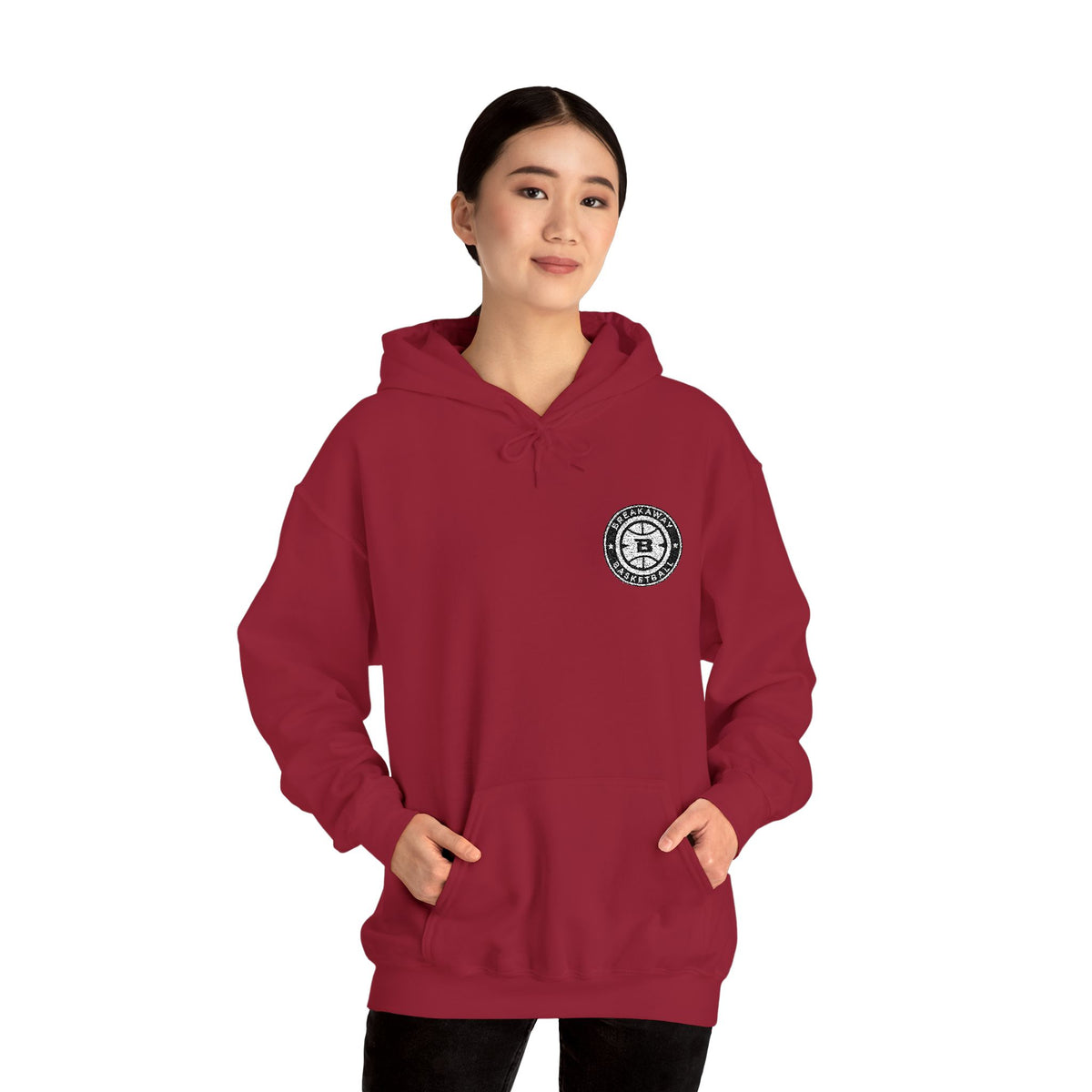 Breakaway Basketball Embroidered Hoodie | Port & Co.