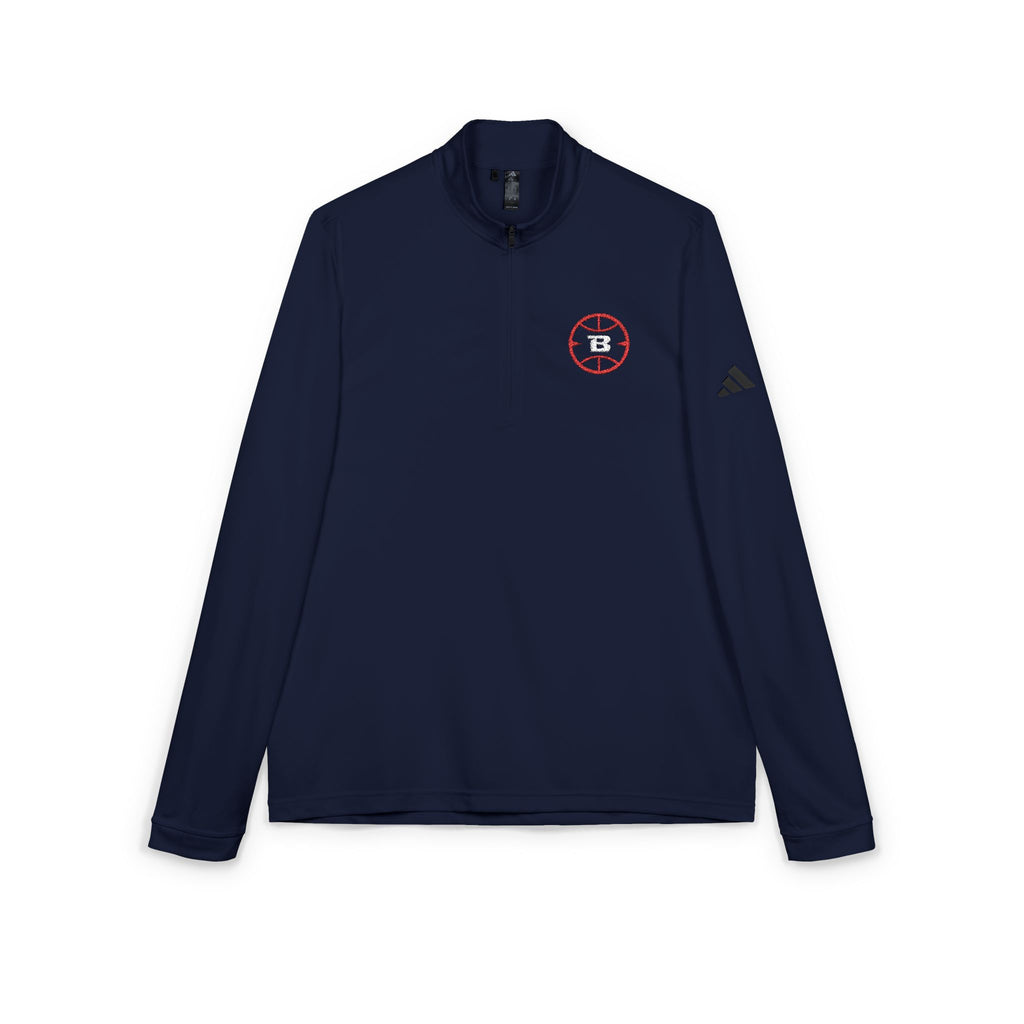 Logo Collection Adidas Quarter-Zip Pullover | Embroidered Red