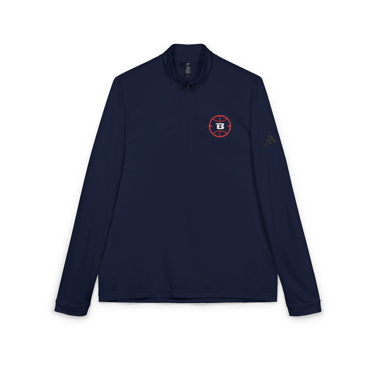 Logo Collection Adidas Quarter-Zip Pullover | Embroidered Red