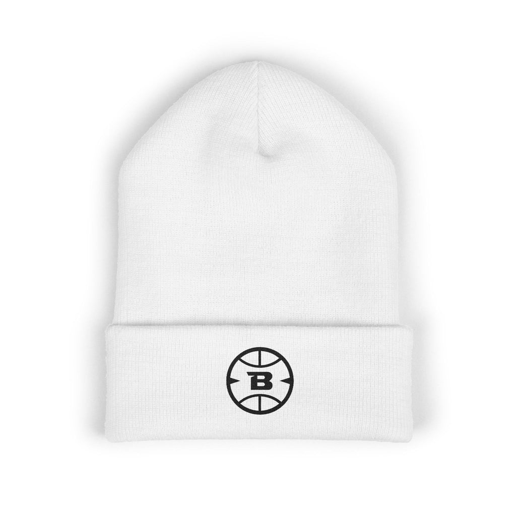 Logo Collection White Cuffed Beanie | Embroidered