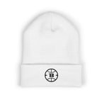 Logo Collection White Cuffed Beanie | Embroidered