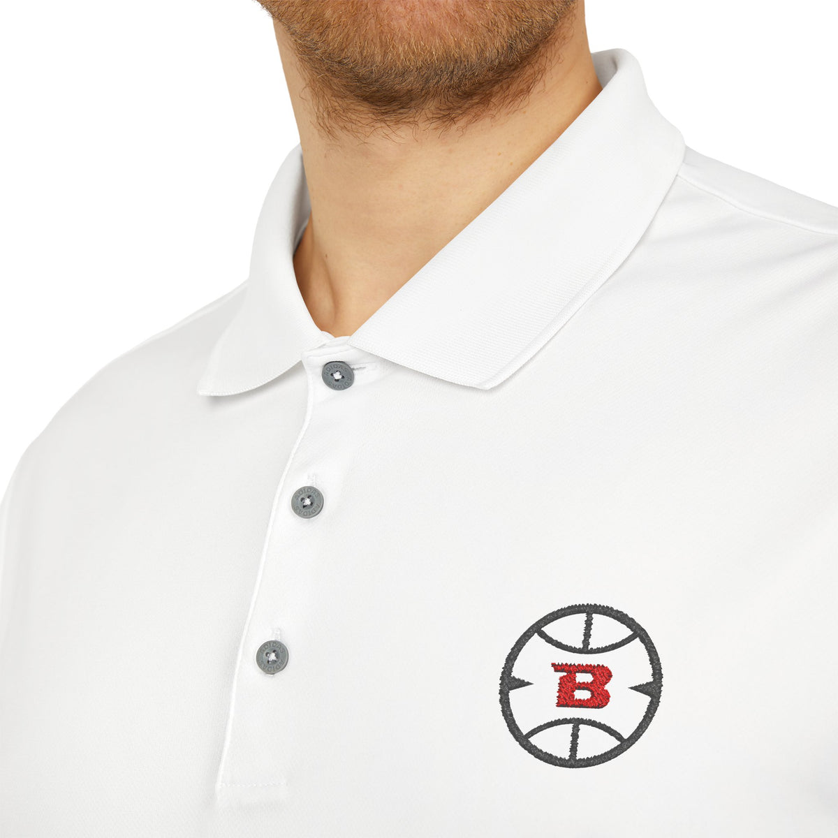 Logo Collection Adidas Polo | Embroidered Red B