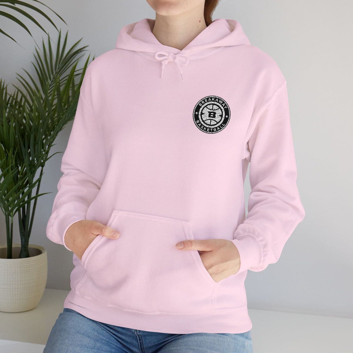 Breakaway Basketball Embroidered Hoodie | Port & Co.